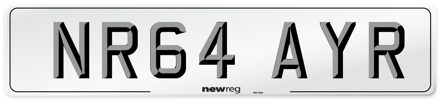 NR64 AYR Number Plate from New Reg